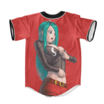 Dragon Ball Z Bulma Art Supreme Red Baseball Jersey