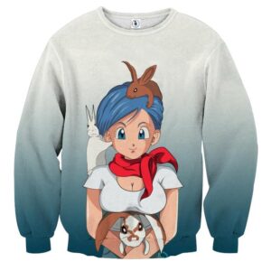 Dragon Ball Z Bulma Cute Adorable Pet Bunnies Rabbit Sweater