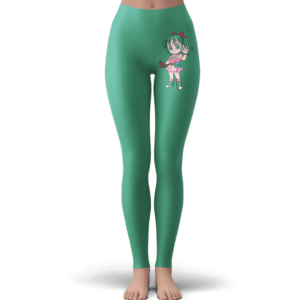 Dragon Ball Z Bulma Cute Charming Gorgeous Green Yoga Pants