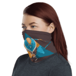 Dragon Ball Z Burter Cool Art Brown Face Covering Neck Gaiter