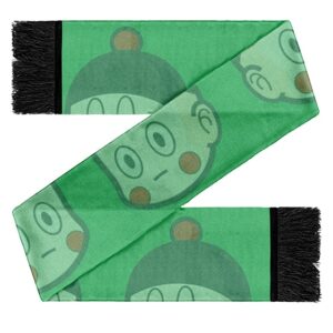 Dragon Ball Z Chiaotzu Face Pattern Green Wool Scarf