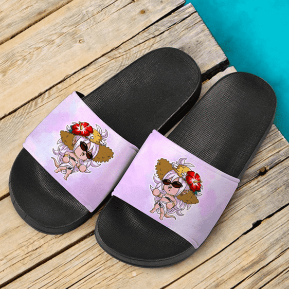 Dragon Ball Z Chibi Android 21 Bubbly Pink Fantastic Slide Footwear