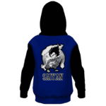 Dragon Ball Z Classic Vegeta Black Blue Kids Hoodie Back