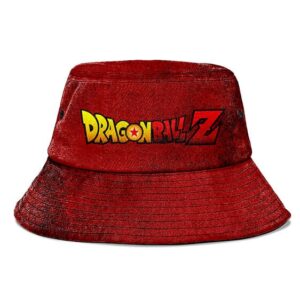 Dragon Ball Z Deep Dark Red Grunge and Powerful Bucket Hat
