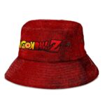 Dragon Ball Z Deep Dark Red Grunge and Powerful Bucket Hat