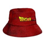 Dragon Ball Z Deep Dark Red Grunge and Powerful Bucket Hat