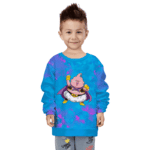 Dragon Ball Z Fat Boo Washed Cotton Candy Colors Kids Sweatshirt