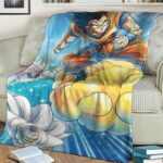 Dragon Ball Z Flying Goku And Piccolo Amazing Fleece Blanket