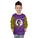 Dragon Ball Z Frieza Purple Gold Yellow Washed Kids Sweatshirt