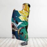 Dragon Ball Z Future Trunks Finishes Frieza Hooded Blanket
