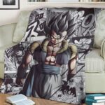 Dragon Ball Z Gogeta Comics Background Awesome Throw Blanket