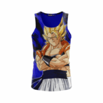 Dragon Ball Z Gogeta Super Saiyan Dope Beach Summer Tank Top Back