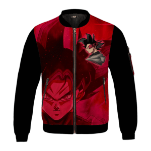 Dragon Ball Z Goku Black Awesome Red Bomber Jacket