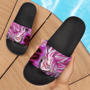 Dragon Ball Z Goku Black Super Saiyan Rose Vectorized HD Slide Footwear