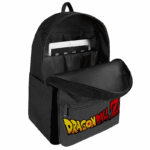 Dragon Ball Z Goku Black And White Emblem Canvas Backpack