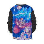 Dragon Ball Z Goku Blue Black Super Saiyan Kids Sweatshirt
