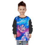 Dragon Ball Z Goku Blue Black Super Saiyan Kids Sweatshirt