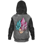 Dragon Ball Z Goku Blue Rose Hair Washed Kids Hoodie - back