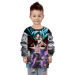 DBZ Goku Blue Zamasu Hit & Goku Black Cool Aura Kids Sweater
