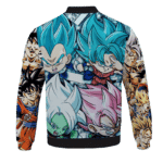 Dragon Ball Z Goku Kakarot Chibi Comic Art Saiyan Bomber Jacket - back