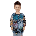 DBZ Goku Kakarot Chibi Comic Art Saiyan Children's Sweater