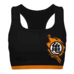 Dragon Ball Z Goku Kanji Black Orange Powerful Sports Bra