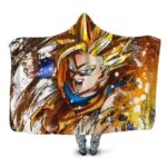 Dragon Ball Z Goku Super Saiyan 2 Charge Attack Hooded Blanket