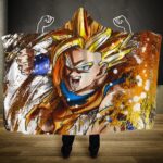 Dragon Ball Z Goku Super Saiyan 2 Charge Attack Hooded Blanket