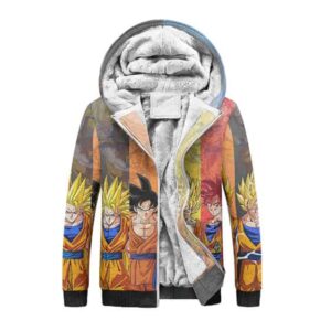 Dragon Ball Z Goku Transformations Art Cool Fleece Jacket