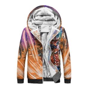 Dragon Ball Z Goku Transformations Vibrant Art Fleece Jacket