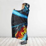 Dragon Ball Z Goku Ultra Instinct Kamehameha Hooded Blanket