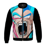 Dragon Ball Z Goku Vegeta Super Saiyan Blue Vector Art Bomber Jacket