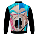 Dragon Ball Z Goku Vegeta Super Saiyan Blue Vector Art Bomber Jacket - back