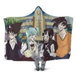 Dragon Ball Z Goku Vegeta What If Highschoolers Hooded Blanket