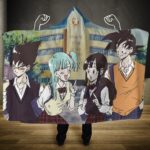 Dragon Ball Z Goku Vegeta What If Highschoolers Hooded Blanket