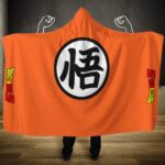 Dragon Ball Z Goku Wisdom Kanji Orange Awesome Hooded Blanket