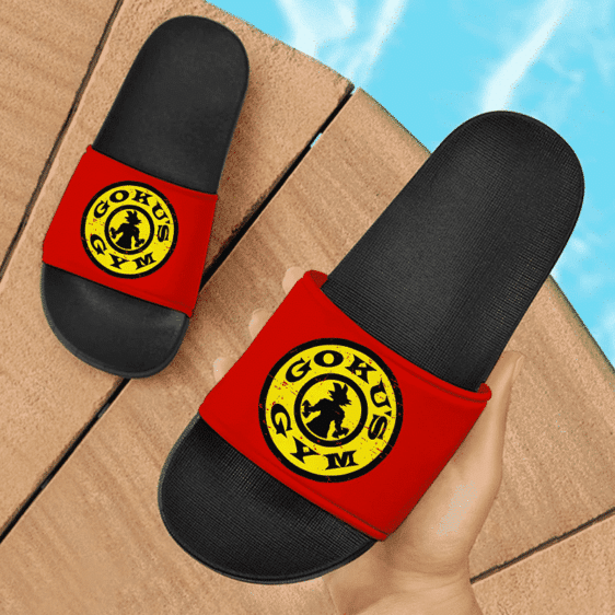 Dragon Ball Z Goku's Gym Awesome Red Slide Sandals