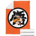 Dragon Ball Z Goku's Kanji Awesome Orange Blanket