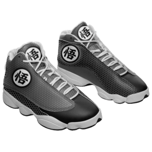 Dragon Ball Z Goku's Kanji Black and Grey Basketball Sneakers