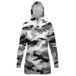 Dragon Ball Z Gray White Camouflage Majin Symbol Hoodie Dress