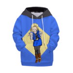 Dragon Ball Z Happy Winking Android 18 Kids Hoodie