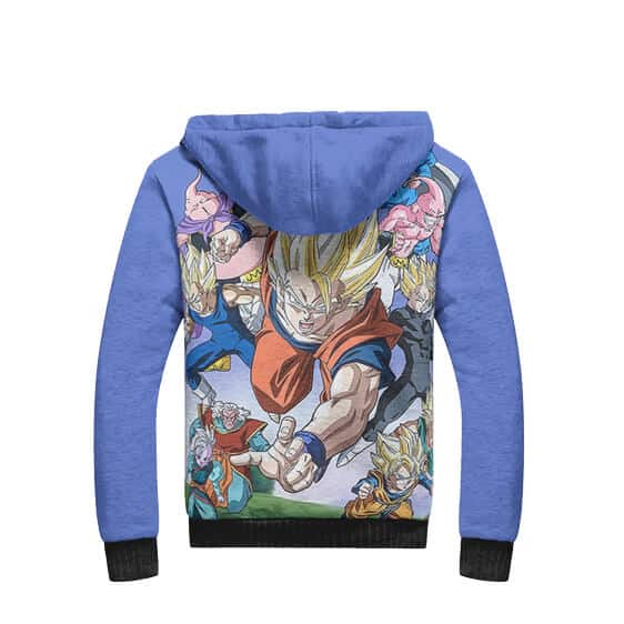 Dragon Ball Z Kai Characters Art Awesome Fleece Jacket