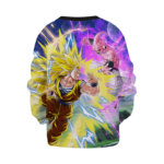 Dragon Ball Z Kid Buu Goku Saiyan 3 Fight Kids Sweatshirt