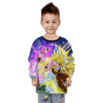 Dragon Ball Z Kid Buu Goku Saiyan 3 Fight Kids Sweatshirt