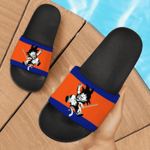 Dragon Ball Z Kid Goku Black And White Style Fantastic Slide Footwear