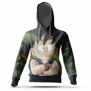 Dragon Ball Z Kid Goku In Forest Graphic Hoodie