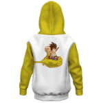 Dragon Ball Z Kid Goku Krillin on Flying Nimbus Kids Hoodie Back