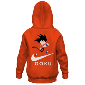 Dragon Ball Z Kid Goku Nike Inspired Fashionable Kids Hoodie Back