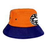 Dragon Ball Z King Kai Kanji Blue and Orange Cool Bucket Hat