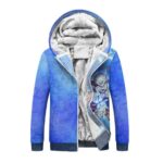 Dragon Ball Z Krillin Kamehameha Wave Cool Blue Fleece Jacket